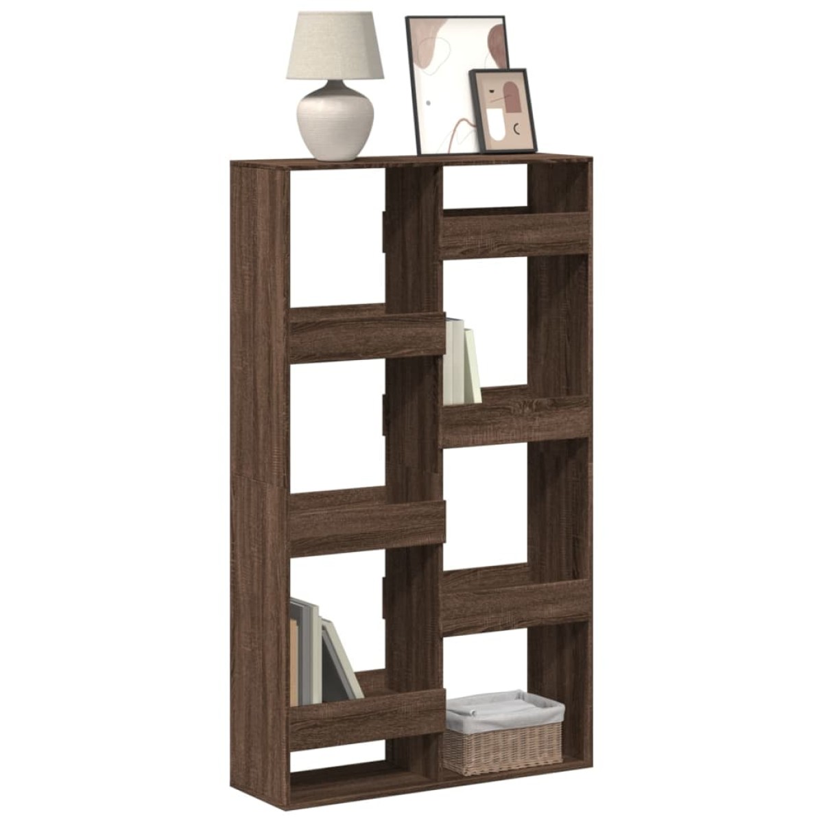 vidaXL Βιβλιοθήκη Καφέ Δρυς 100x33x175 εκ. από Επεξεργασμένο Ξύλο