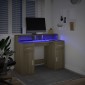 vidaXL Γραφείο με LED Sonoma δρυς 120x55x91 εκ. Επεξεργ. Ξύλο