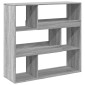 vidaXL Βιβλιοθήκη/Διαχωριστικό Χώρου Γκρι 100x33x94,5 εκ. Επεξ. Ξύλο