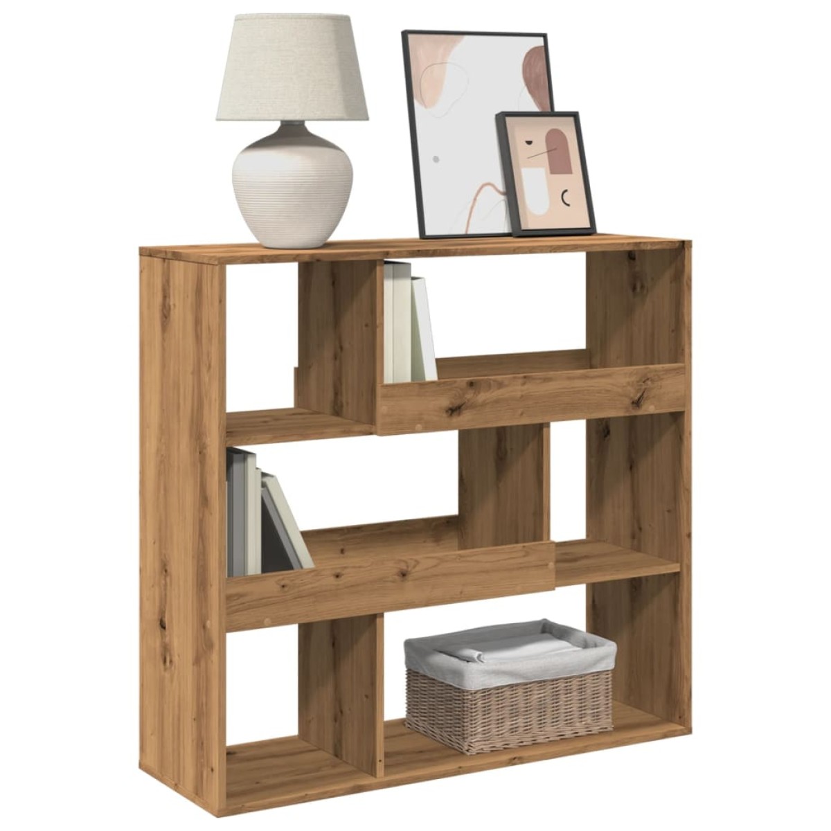 vidaXL Βιβλιοθήκη/Διαχωριστικό Χώρου Δρυς 100x33x94,5 εκ. Επεξ. Ξύλο