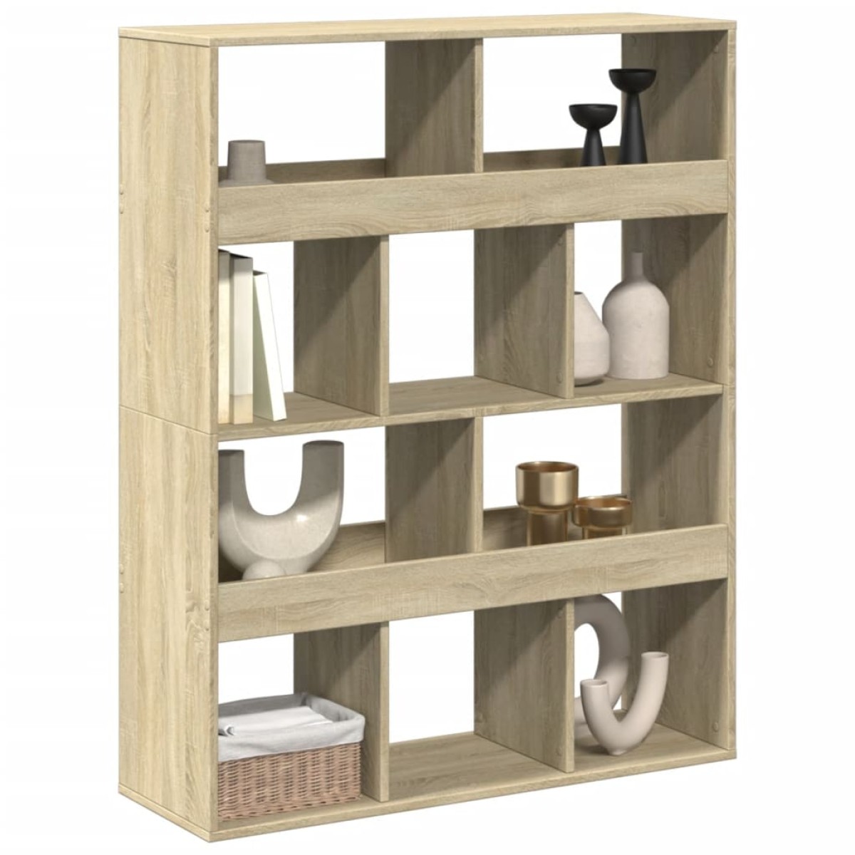 vidaXL Βιβλιοθήκη/Διαχωριστικό Χώρου Δρυς 100x33x125,5 εκ. Επεξ. Ξύλο
