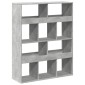 vidaXL Βιβλιοθήκη/Διαχωριστικό Χώρου Γκρι 100x33x125,5 εκ. Επεξ. Ξύλο
