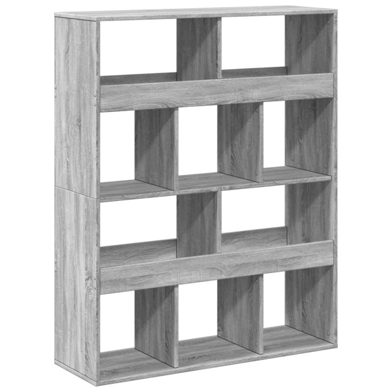 vidaXL Βιβλιοθήκη/Διαχωριστικό Χώρου Γκρι 100x33x125,5 εκ. Επεξ. Ξύλο