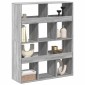 vidaXL Βιβλιοθήκη/Διαχωριστικό Χώρου Γκρι 100x33x125,5 εκ. Επεξ. Ξύλο