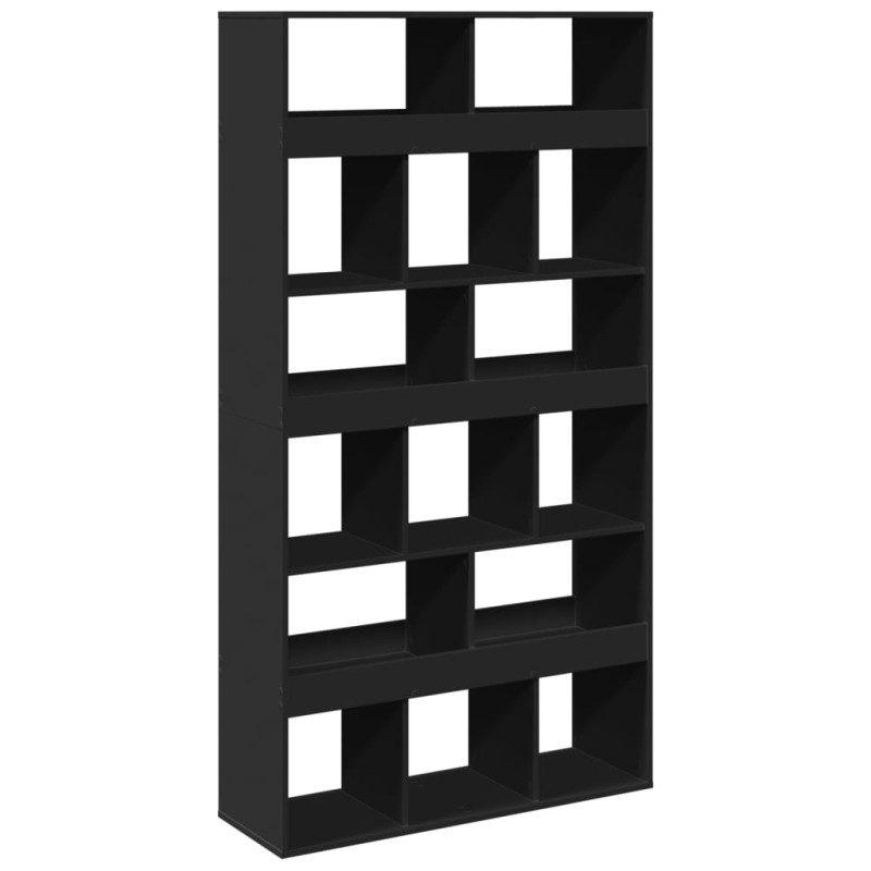 vidaXL Βιβλιοθήκη/Διαχωριστικό Χώρου Μαύρη 100x33x187,5 εκ. Επεξ. Ξύλο