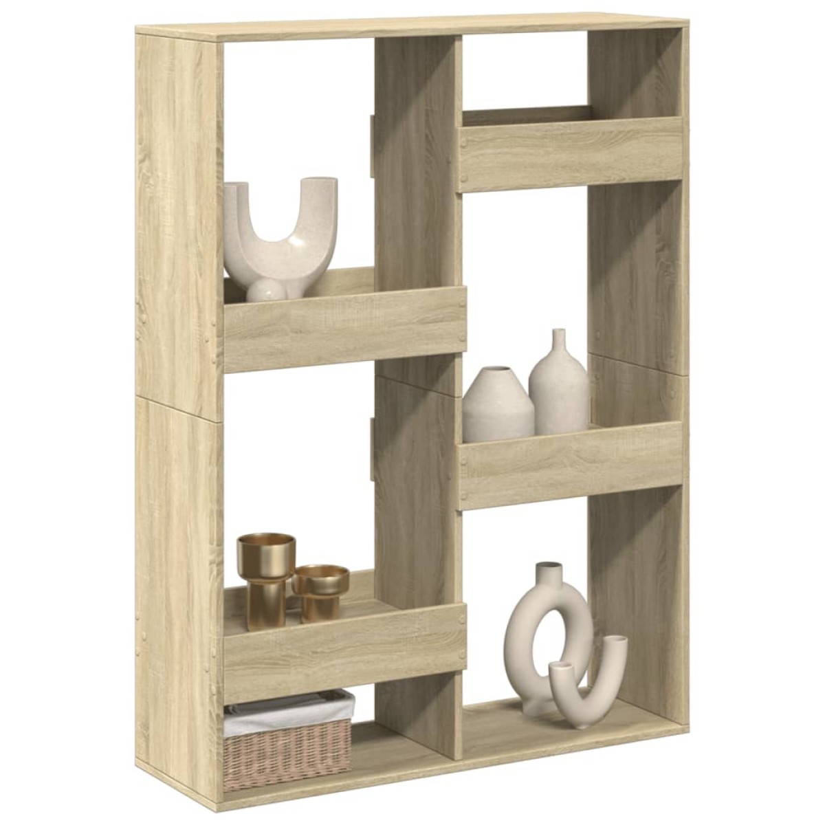 vidaXL Βιβλιοθήκη/Διαχωριστικό Χώρου Δρυς 100x33x135 εκ. Επεξ. Ξύλο
