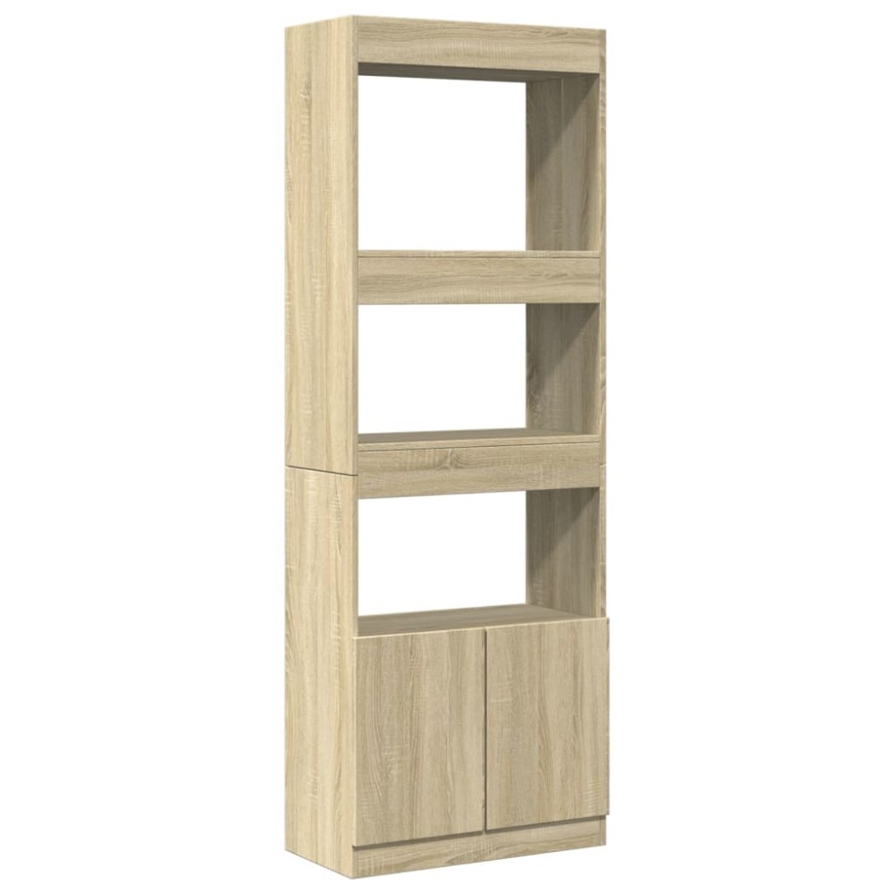 vidaXL Ντουλάπι Sonoma Δρυς 63x33x180 εκ. από Επεξεργασμένο Ξύλο