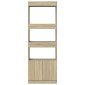 vidaXL Ντουλάπι Sonoma Δρυς 63x33x180 εκ. από Επεξεργασμένο Ξύλο
