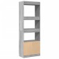 vidaXL Ντουλάπι Γκρι Sonoma 63x33x180 εκ. από Επεξεργασμένο Ξύλο