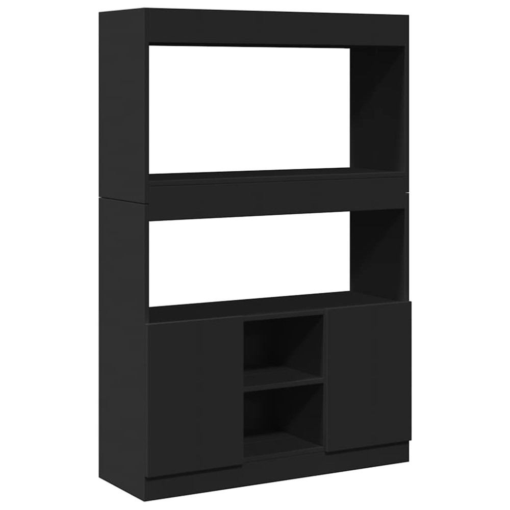 vidaXL Ντουλάπι Μαύρο 92x33x140 εκ. από Επεξεργασμένο Ξύλο