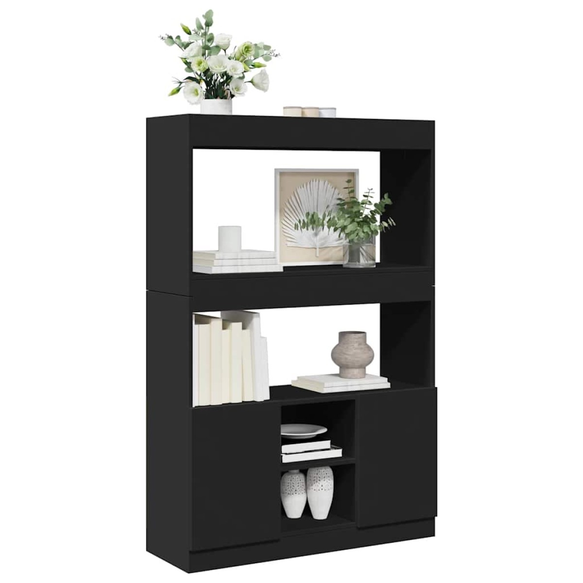 vidaXL Ντουλάπι Μαύρο 92x33x140 εκ. από Επεξεργασμένο Ξύλο