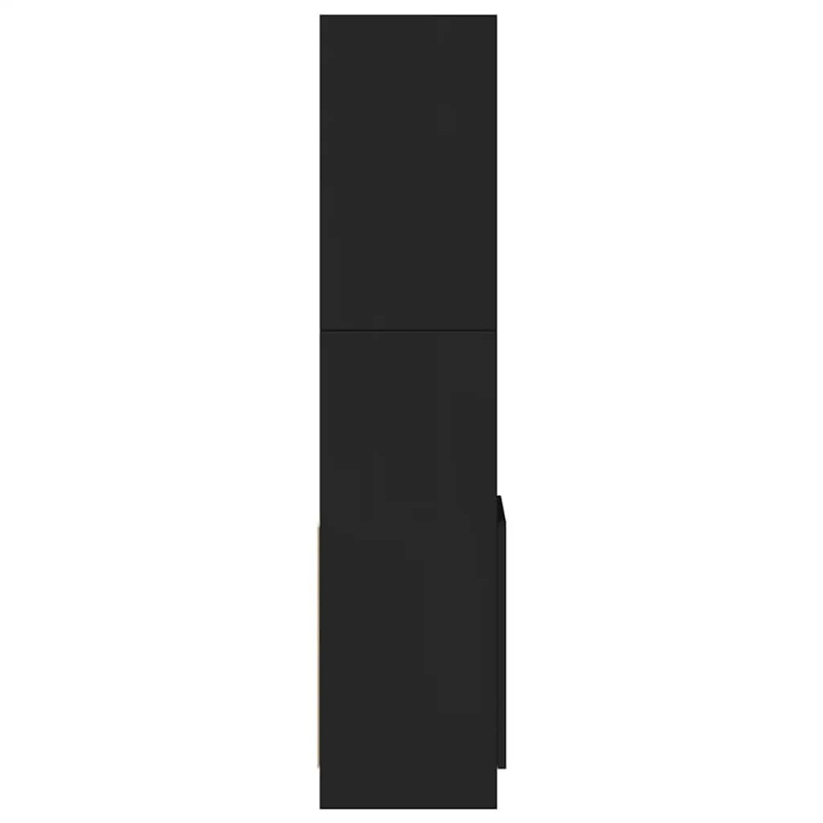 vidaXL Ντουλάπι Μαύρο 92x33x140 εκ. από Επεξεργασμένο Ξύλο
