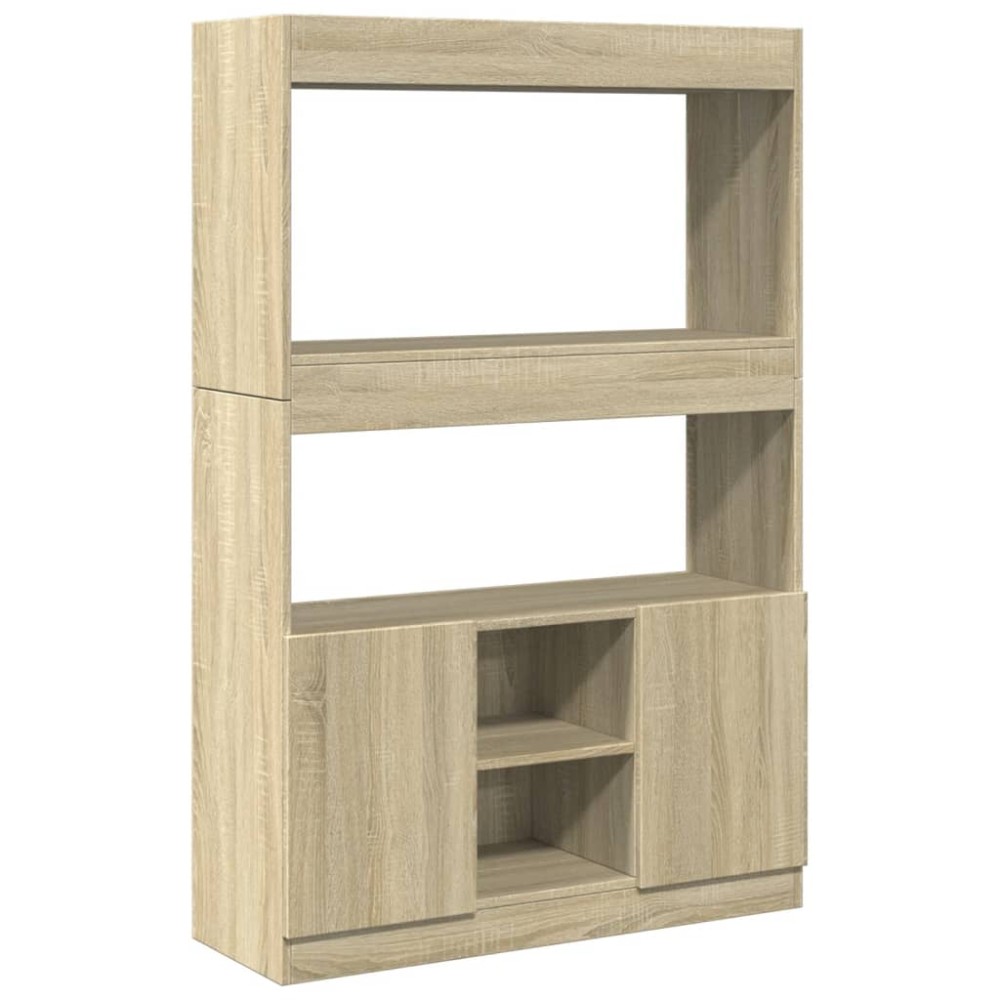 vidaXL Ντουλάπι Sonoma δρυς 92x33x140 εκ. από Επεξεργασμένο Ξύλο