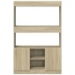 vidaXL Ντουλάπι Sonoma δρυς 92x33x140 εκ. από Επεξεργασμένο Ξύλο