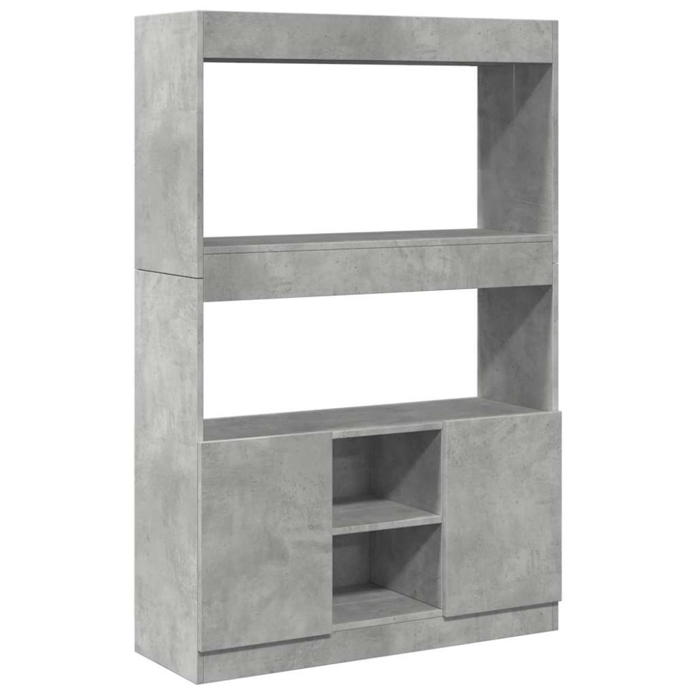 vidaXL Ντουλάπι Γκρι Σκυρ. 92x33x140 εκ. από Επεξεργασμένο Ξύλο