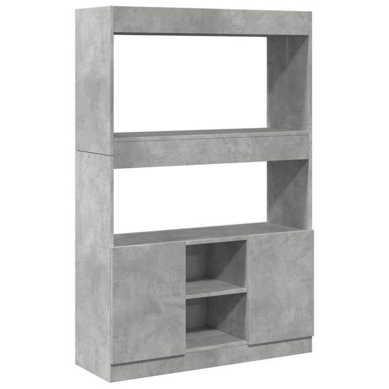 vidaXL Ντουλάπι Γκρι Σκυρ. 92x33x140 εκ. από Επεξεργασμένο Ξύλο