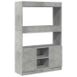 vidaXL Ντουλάπι Γκρι Σκυρ. 92x33x140 εκ. από Επεξεργασμένο Ξύλο