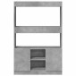 vidaXL Ντουλάπι Γκρι Σκυρ. 92x33x140 εκ. από Επεξεργασμένο Ξύλο