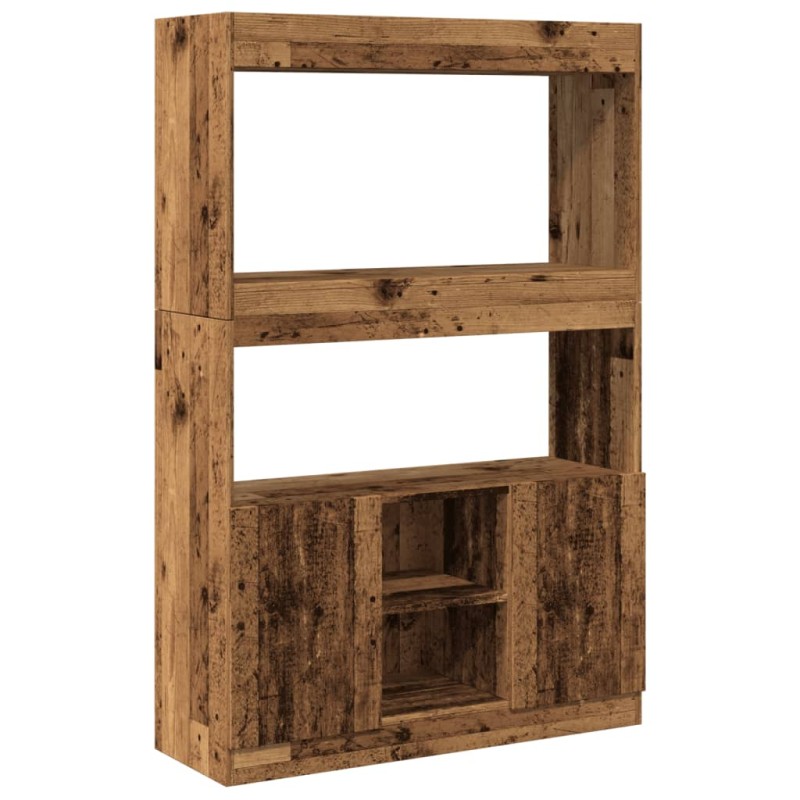 vidaXL Ντουλάπι Όψη Παλαιού Ξύλου 92x33x140 εκ. Επεξεργασμένο Ξύλο