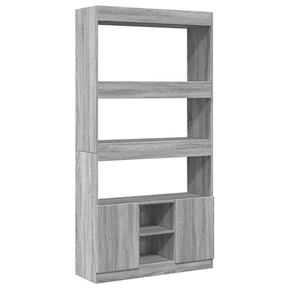 vidaXL Ντουλάπι Γκρι Sonoma 92x33x180εκ. από Επεξεργασμένο Ξύλο