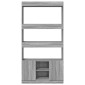 vidaXL Ντουλάπι Γκρι Sonoma 92x33x180εκ. από Επεξεργασμένο Ξύλο