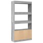 vidaXL Ντουλάπι Γκρι Sonoma 92x33x180εκ. από Επεξεργασμένο Ξύλο