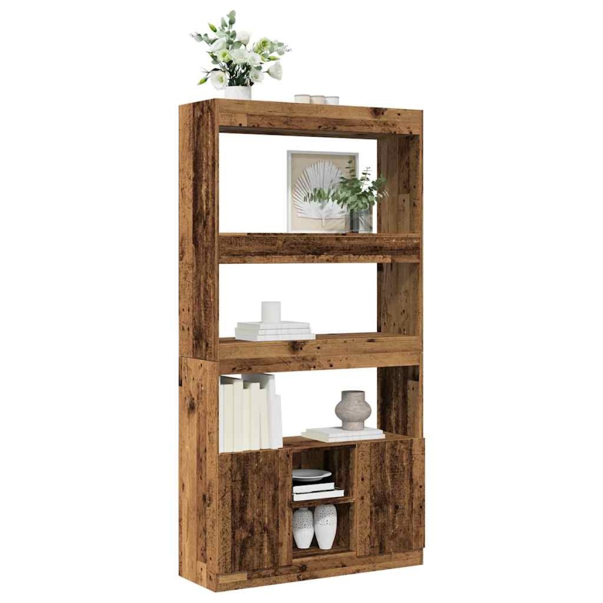 vidaXL Ντουλάπι Όψη Παλαιού Ξύλου 92x33x180 εκ. Επεξεργασμένο Ξύλο