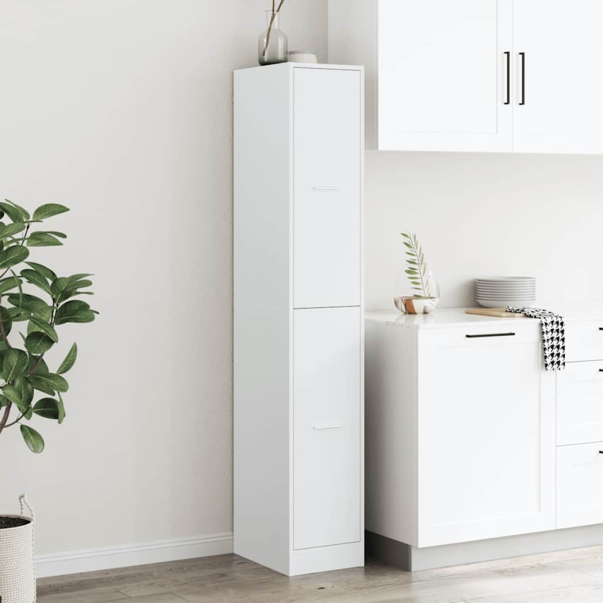vidaXL Ντουλάπι Φαρμακείου Λευκό 30x41x174,5 εκ. από Τεχνητό Ξύλο