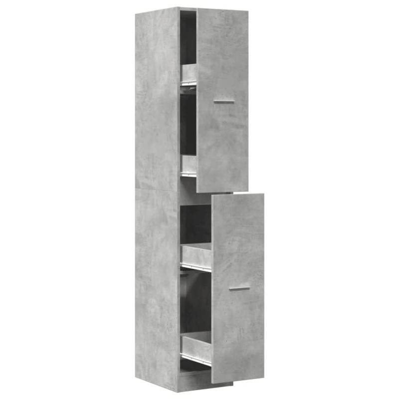 vidaXL Συρταριέρα Γενικής Χρήσης Γκρι Σκυρ.30x41x174,5 εκ. Επεξ. Ξύλο