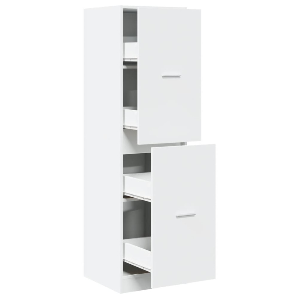 vidaXL Συρταριέρα Γενικής Χρήσης Λευκή 40 x 41 x 144,5 εκ. Επεξ. Ξύλο