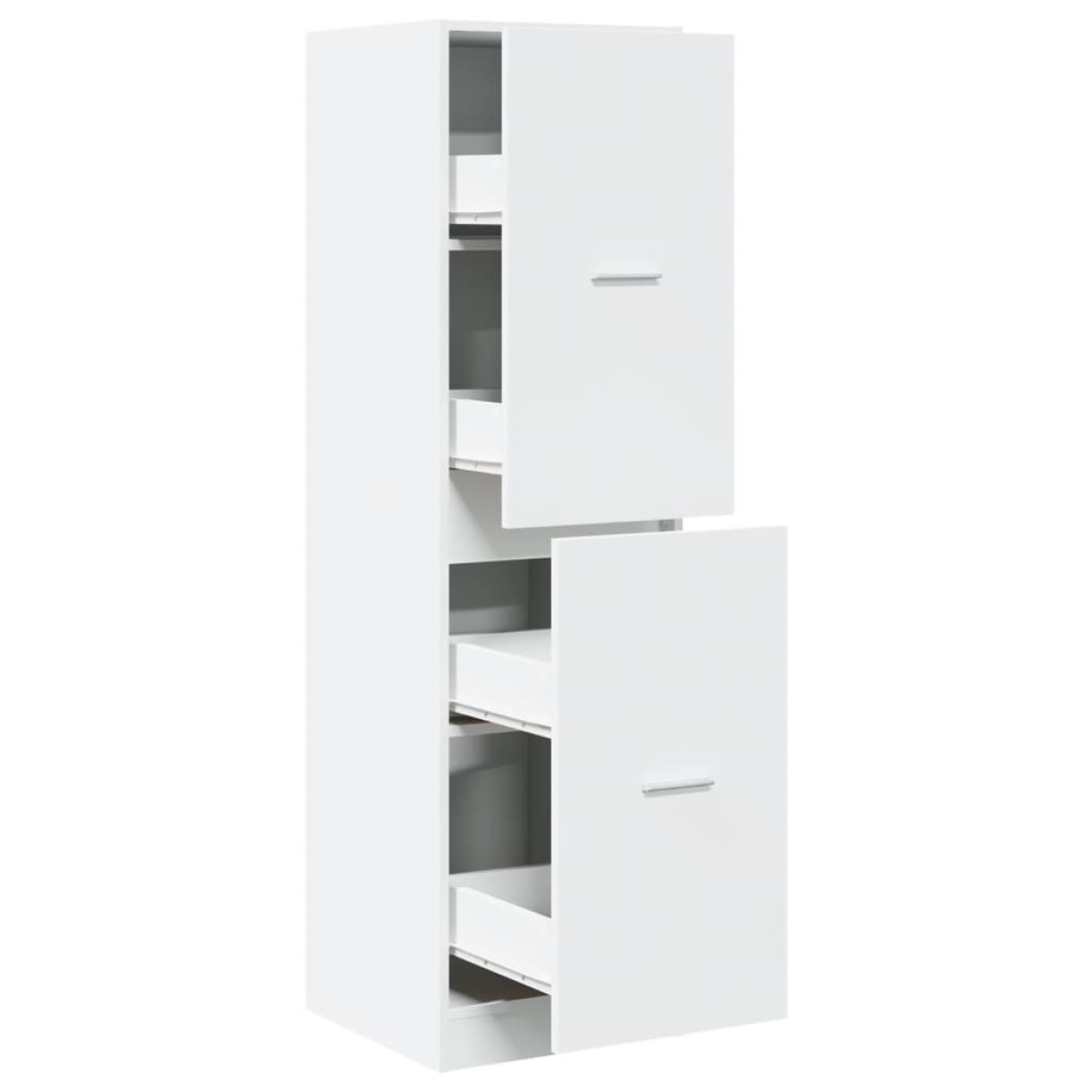 vidaXL Συρταριέρα Γενικής Χρήσης Λευκή 40 x 41 x 144,5 εκ. Επεξ. Ξύλο