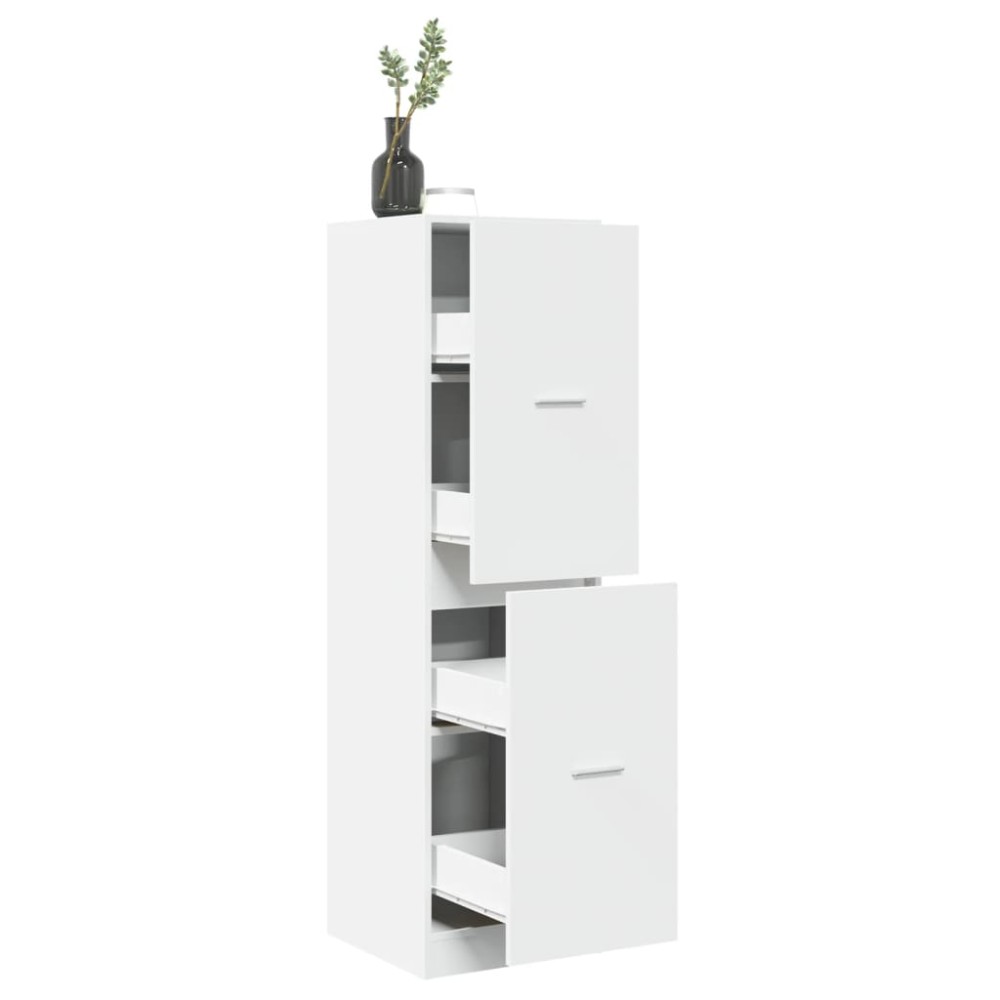 vidaXL Συρταριέρα Γενικής Χρήσης Λευκή 40 x 41 x 144,5 εκ. Επεξ. Ξύλο