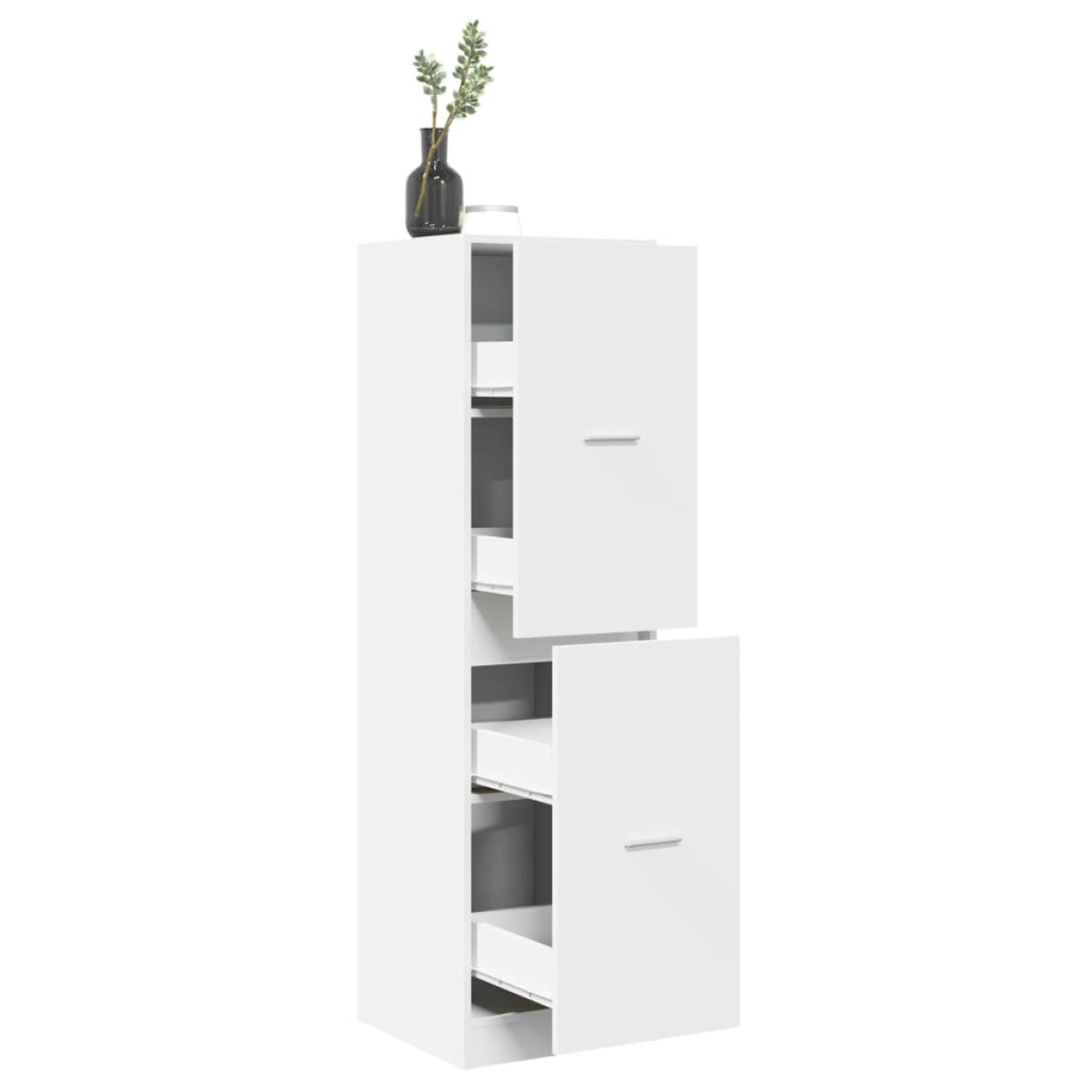 vidaXL Συρταριέρα Γενικής Χρήσης Λευκή 40 x 41 x 144,5 εκ. Επεξ. Ξύλο