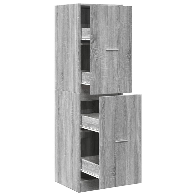 vidaXL Συρταριέρα Γενικής Χρήσης Γκρι Sonoma 40x41x144,5 εκ.Επεξ. Ξύλο