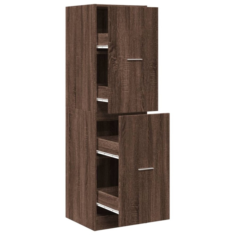 vidaXL Συρταριέρα Γενικής Χρήσης Καφέ Δρυς 40x41x144,5 εκ. Επεξ. Ξύλο