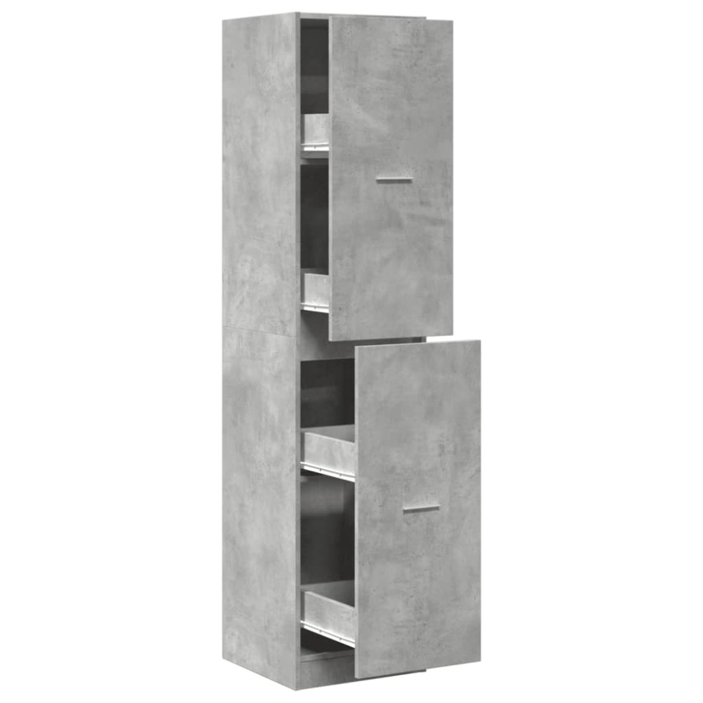 vidaXL Συρταριέρα Γενικής Χρήσης Γκρι Σκυρ. 40x41x174,5 εκ. Επεξ. Ξύλο