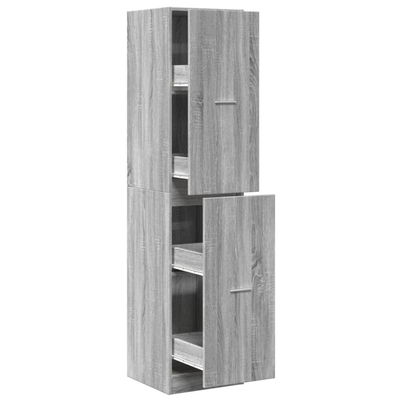 vidaXL Συρταριέρα Γενικής Χρήσης Γκρι Sonoma 40x41x174,5 εκ.Επεξ. Ξύλο