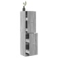 vidaXL Συρταριέρα Γενικής Χρήσης Γκρι Sonoma 40x41x174,5 εκ.Επεξ. Ξύλο