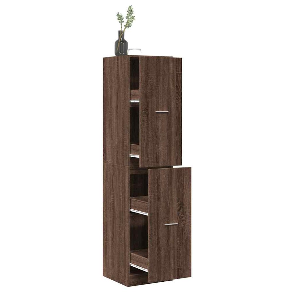 vidaXL Συρταριέρα Γενικής Χρήσης Καφέ Δρυς 40x41x174,5 εκ. Επεξ. Ξύλο