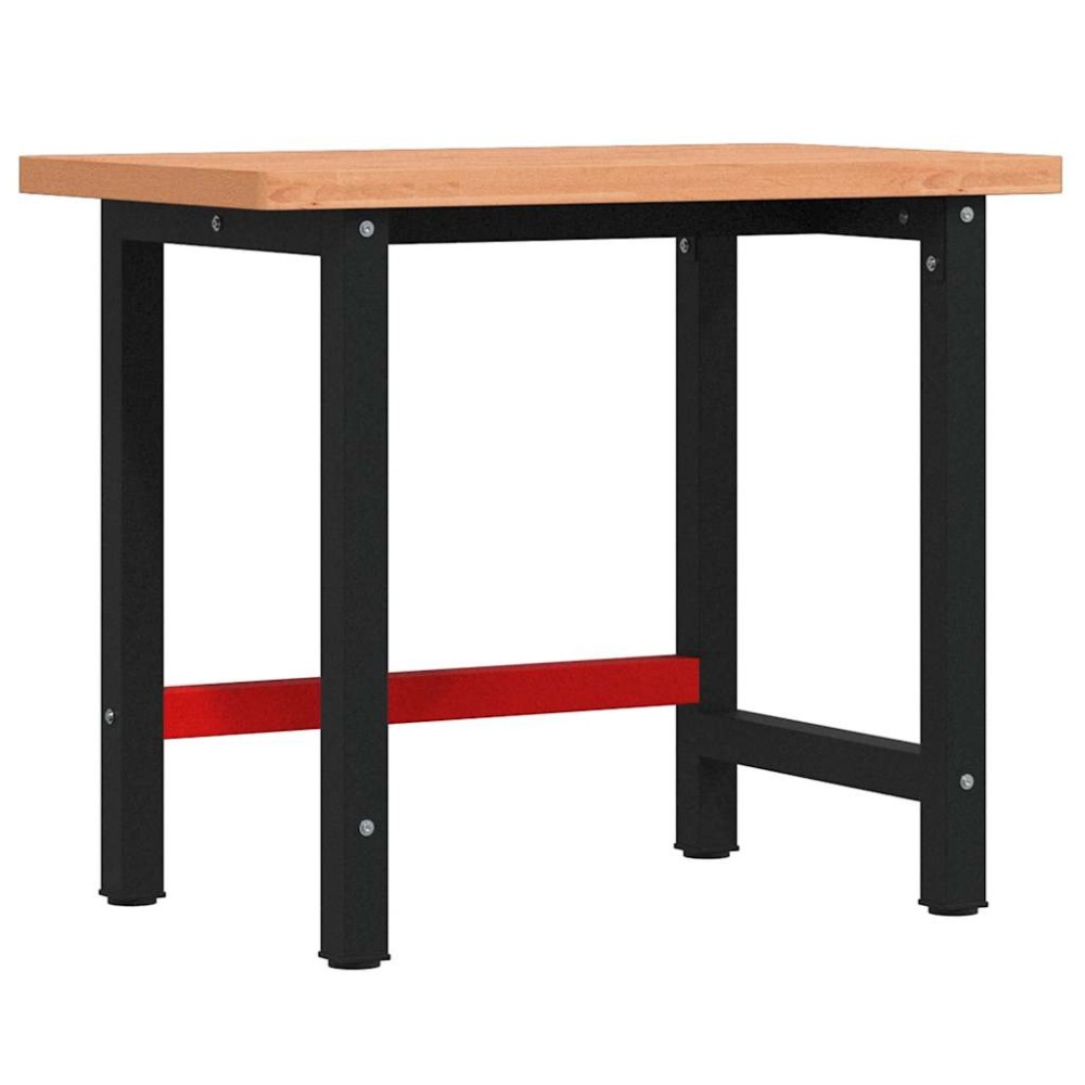 vidaXL Πάγκος Εργασίας Ορθογώνιος 100x60x83 εκ. από Μασίφ Ξύλο Οξιάς