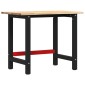 VidaXL Πάγκος Εργασίας 100x60x81,5 cm Μασίφ Ξύλο Δρυς