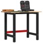 VidaXL Πάγκος Εργασίας 100x60x81,5 cm Μασίφ Ξύλο Δρυς