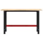 Πάγκος εργασίας vidaXL 140x60x81,5 cm μασίφ ξύλο δρυς