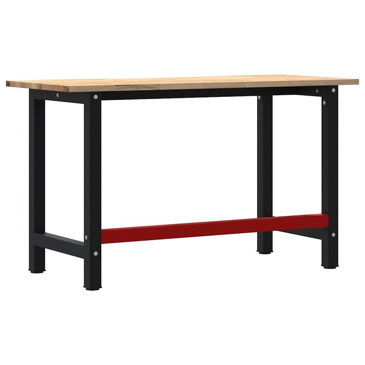 Πάγκος εργασίας vidaXL 140x60x81,5 cm μασίφ ξύλο δρυς