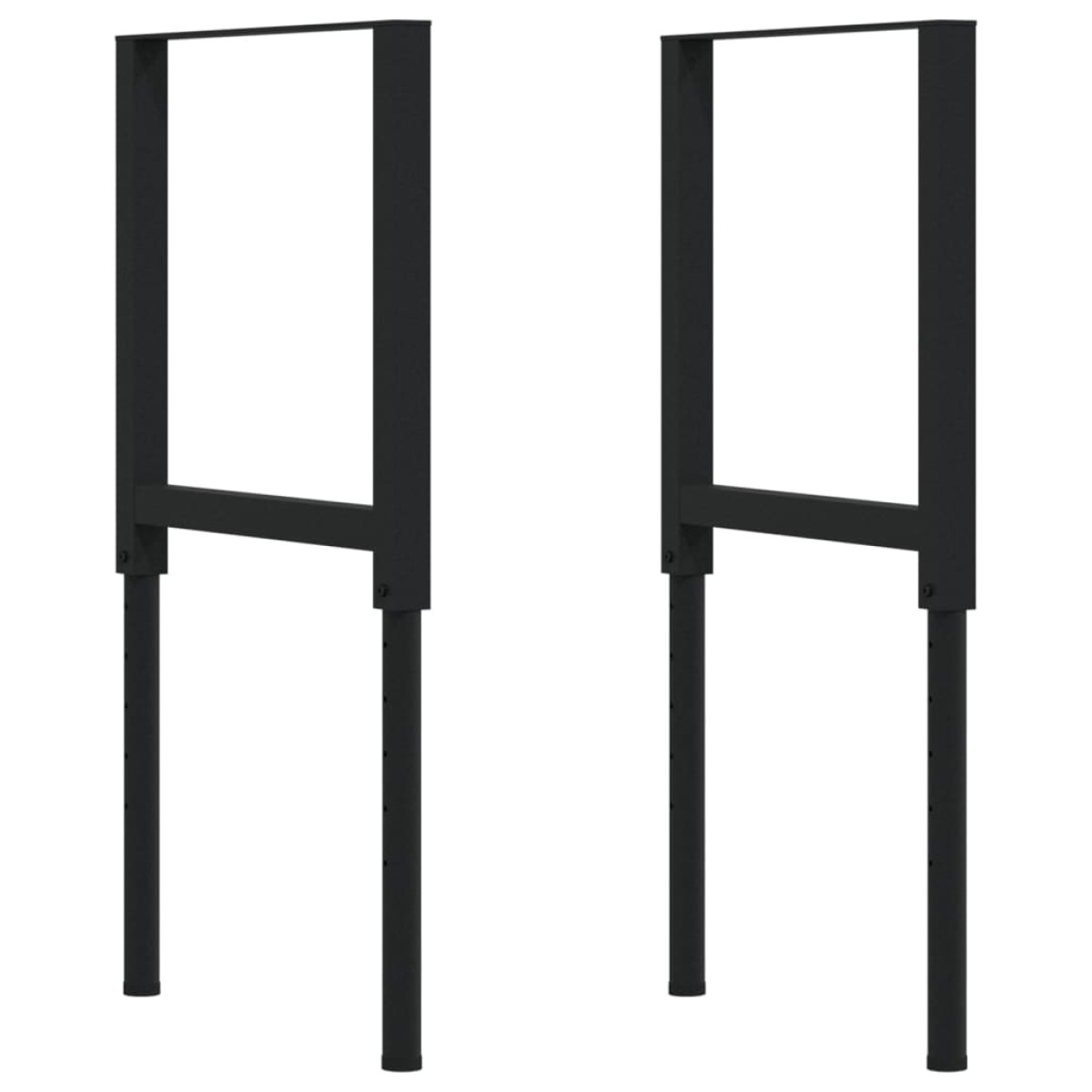 vidaXL Πάγκος Εργασίας Ορθογώνιος 100x60x(73-99,5) εκ Μασίφ Ξύλο Δρυός