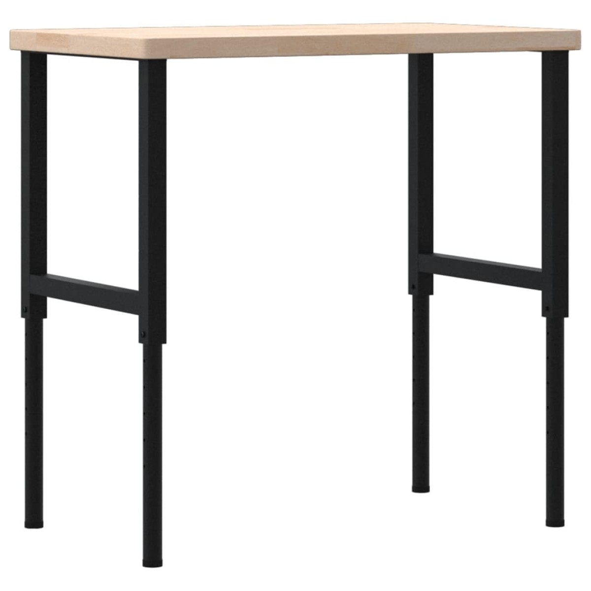 vidaXL Πάγκος Εργασίας Ορθογώνιος 100x60x(73-99,5) εκ Μασίφ Ξύλο Δρυός