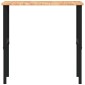 vidaXL Πάγκος Εργασίας Ορθογώνιος 100x60x(71,5-98) εκ Μασίφ Ξύλο Δρυός