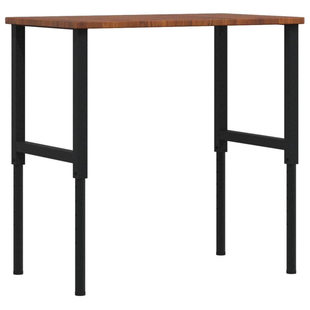 vidaXL Πάγκος Εργασίας Ορθογώνιος 100x60x(71,5-98) εκ Μασίφ Ξύλο Δρυός