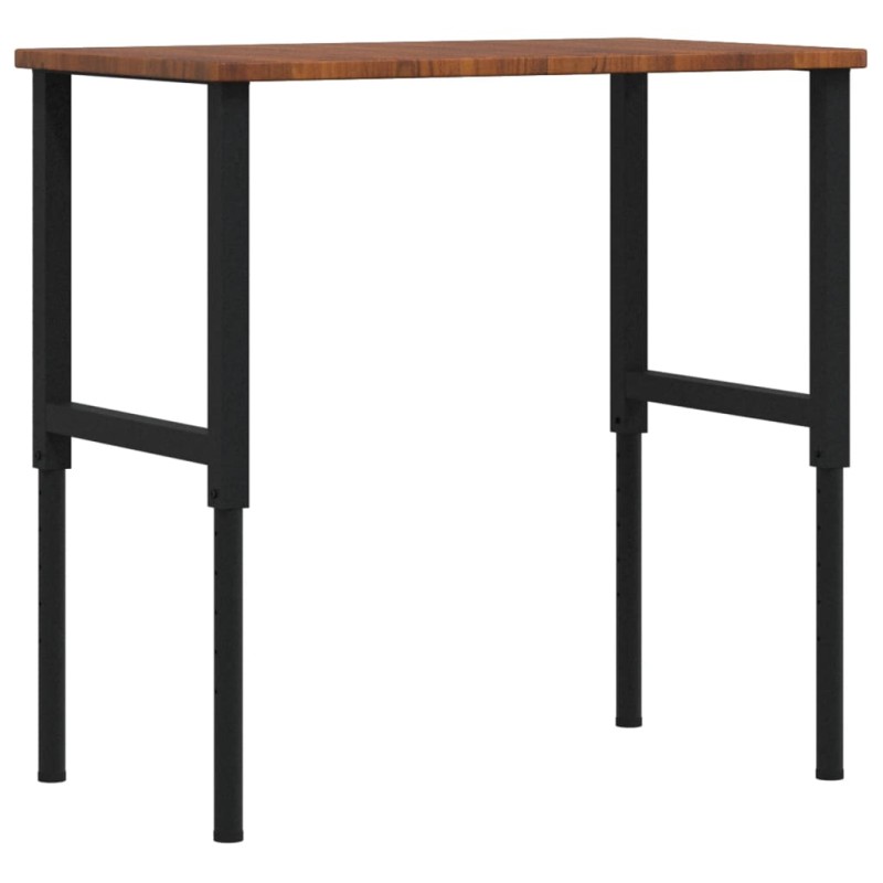 vidaXL Πάγκος Εργασίας Ορθογώνιος 100x60x(71,5-98) εκ Μασίφ Ξύλο Δρυός