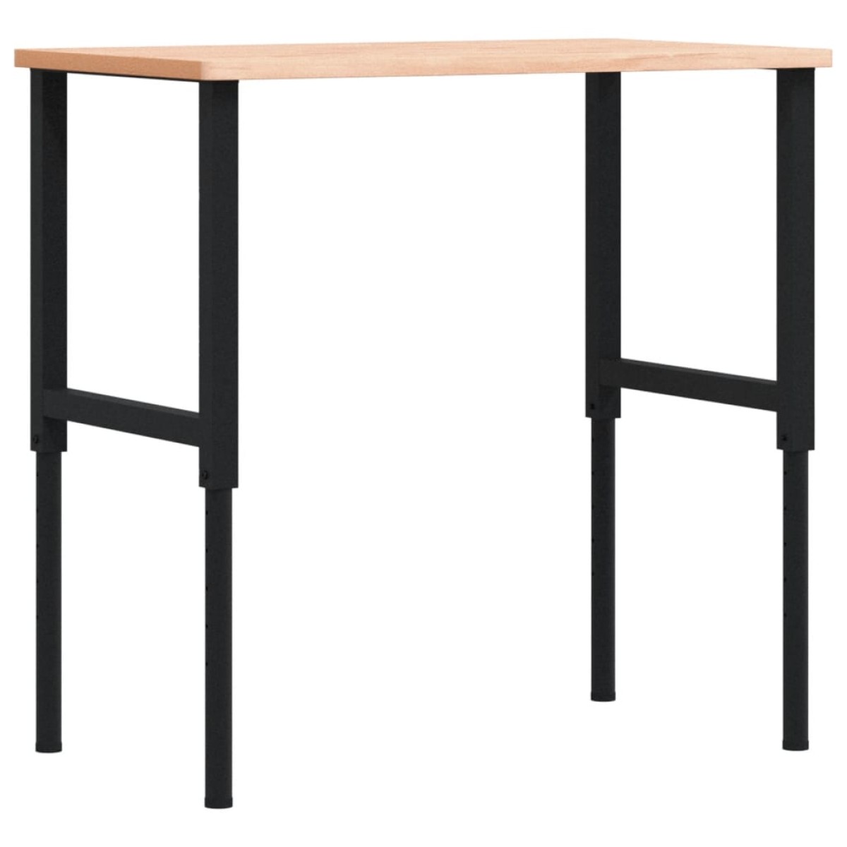vidaXL Πάγκος Εργασίας Ορθογώνιος 100x60x(71,5-98) εκ Μασίφ Ξύλο Οξιάς